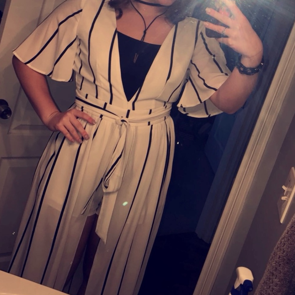 Shorts jumpsuit with drape